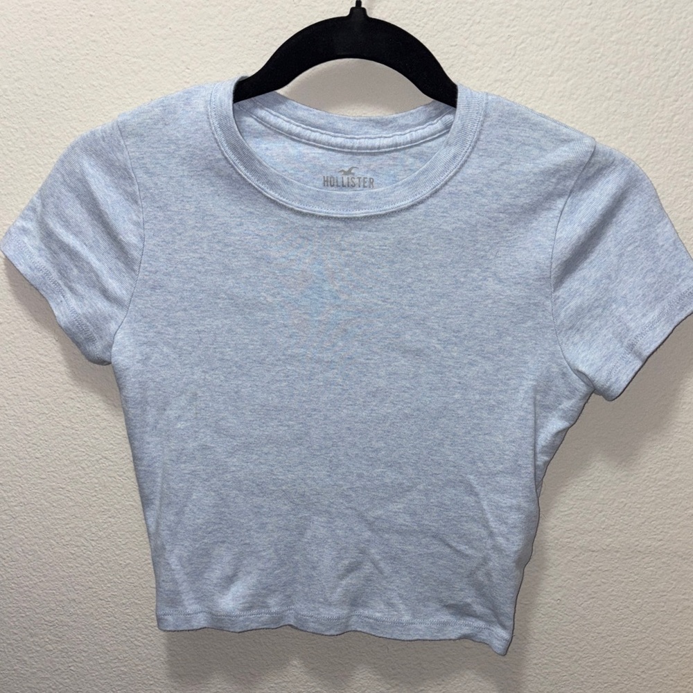 Hollister light blue Women's Crop Top